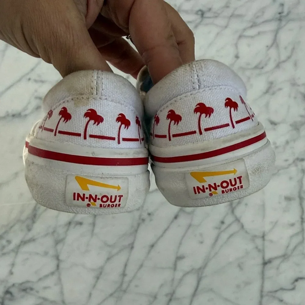 Kids In N Out Slip-On Shoes Sz 12 Red Palm Tree Design
